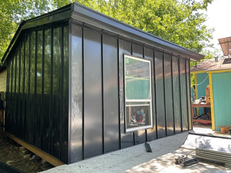 Black standing seam metal wall panels for Metal Roof Installation in Fairbanks